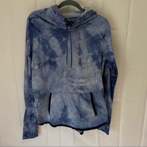 Athleta hoodie size XL blue tie dye